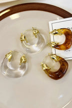 幾何模様樹脂ピアス