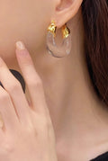幾何模様樹脂ピアス